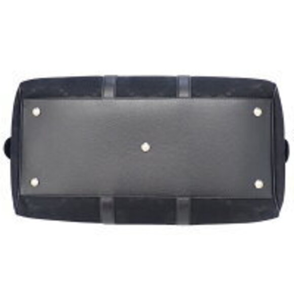 Gucci Jumbo GG Duffel Bag Shoulder Crossbody Travel Canvas Black - Picture 5 of 7